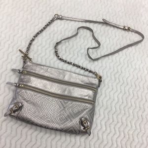 Elliott Lucca Double Zip Metallic Crossbody